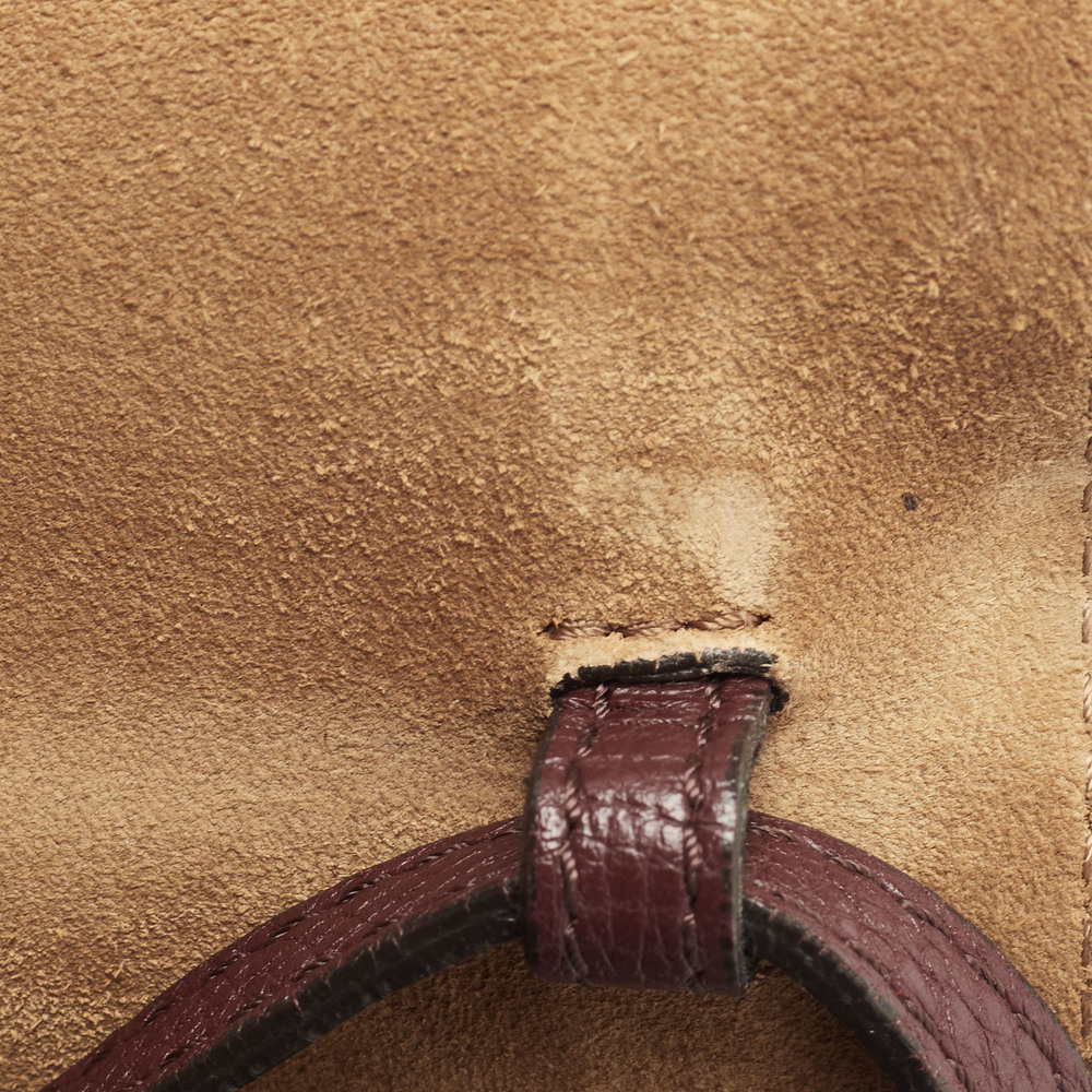 BURBERRY Burgundy House Check Canvas and Leather Macken Crossbody Bag - Picture 7 of 8